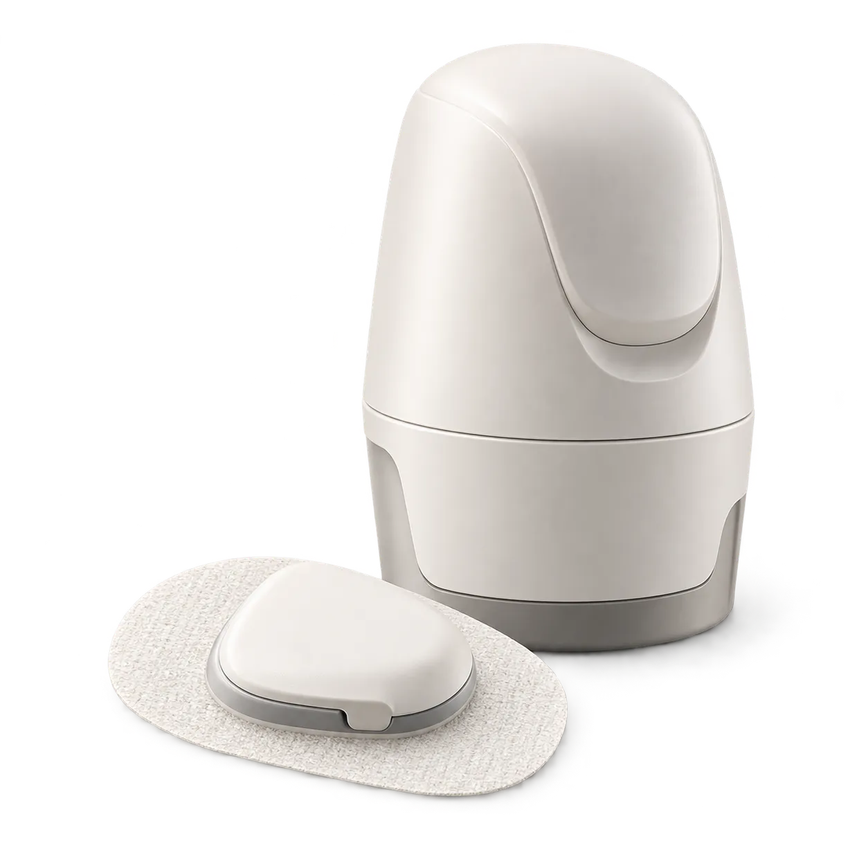 Fictional CGM patch sensor and applicator